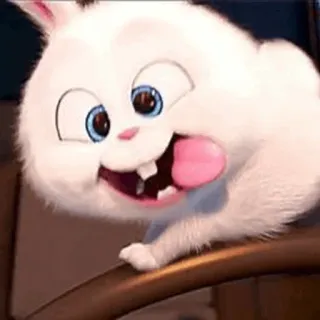 🐰 Snowball The Secret Life of Pets Hase, Cartoon, Tier, Haustier, Figur, animiert telegram sticker