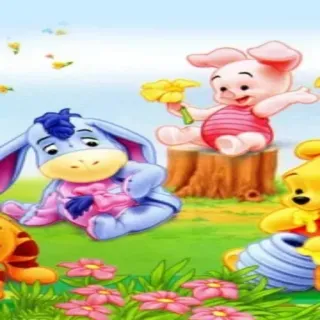 😒 Winnie the Pooh, Piglet, Eeyore Winnie the Pooh winnie the pooh, piglet, eeyore, cartoon, disney, friendship telegram sticker