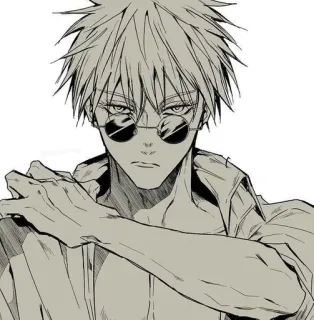 🌟 アニメ, 漫画, キャラクター, 眼鏡, アート, イラスト telegram sticker