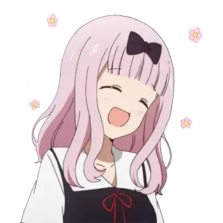 😌 Chika Fujiwara Kaguya-sama: Love Is War アニメ, チカ, 藤原, かぐや様は告らせたい, ラブコメ, 可愛い, 元気, カワイイ whatsapp sticker