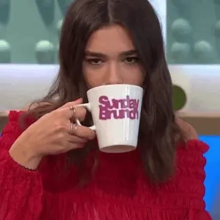 🍵 Sunday Brunch Дуа Липа, Воскресный бранч, Телевидение, Утреннее шоу, Певица telegram sticker