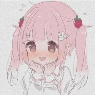 🍓 动漫, 卡通, 可爱, 卡哇伊, 草莓, 女孩 telegram sticker