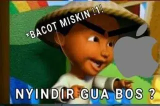 🤔 *BACOT MISKIN !!
NYINDIR GUA BOS ? Meme, Kartun, Lucu, Hinaan, Teks telegram sticker