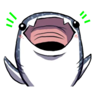 😃 Tiburón, Emoji, Lindo, Feliz, Animado telegram sticker