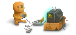 🎮 Gamer, Retro, Console, Videogiochi, Intrattenimento, Televisione, Vintage telegram sticker