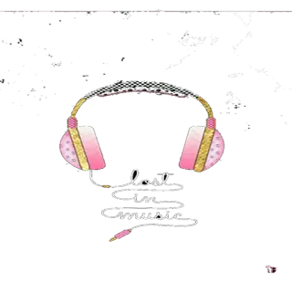 🎧 lost in music música, auriculares, perdido, rosa, oro telegram sticker