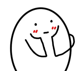 🥚 ovo, desenho animado, fofo, minimalista, mancha telegram sticker