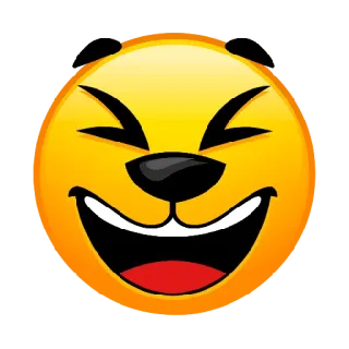 😀 Emoji, Smiley, Rindo, Feliz, Rosto, Desenho animado whatsapp sticker