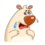 😭 アニメ, クマ, 悲しい, 泣く, 涙, 動物 whatsapp sticker