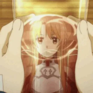 🧡 Asuna Yuuki Sword Art Online アニメ, キャラクター, ソードアート・オンライン, ワイフ, アスナ telegram sticker