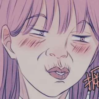 ✖ 撤 Cartone animato, Smorfia, Asiatico, Faccia buffa telegram sticker