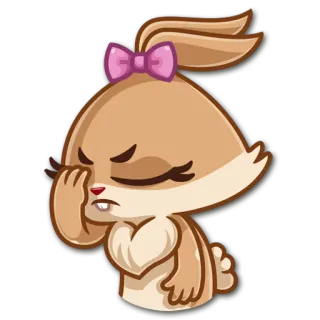 🙈 desenho animado, coelho, animal, adesivo, fofo, personagem telegram sticker