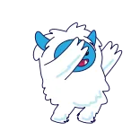 🕺 Yeti, Monster, Cartoon, Schattig, Personage, Sneeuw, Grappig whatsapp sticker