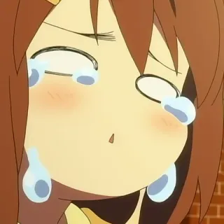 😭 Anime, Cartone animato, Piangere, Triste, Lacrime, Emozione whatsapp sticker