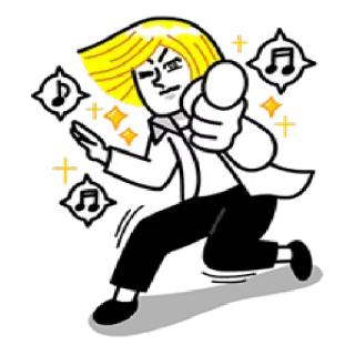💃 アニメ, 音楽, 歌手, ダンス, お祝い, キラキラ telegram sticker