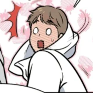 🖤 scioccato, sorpresa, anime, cartoni animati, espressione telegram sticker