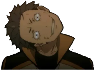 😈 Subaru Natsuki Re:Zero anime, crazy, scary, re zero, subaru telegram sticker