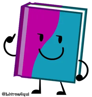 📖 @LivrosAqui libro, cartone animato, libro animato, personaggio libro telegram sticker