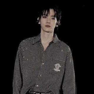 🕰 person, man, standing, dark, looking, Korean telegram sticker
