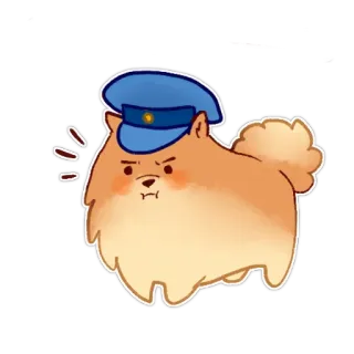 👿 หมา, ตำรวจ, โกรธ, น่ารัก, ตำรวจ telegram sticker