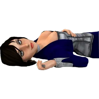 😉 Elizabeth BioShock Infinite elizabeth, bioshock infinite, видеоигра, персонаж telegram sticker