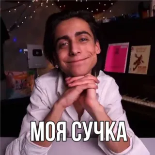 💖 МОЯ СУЧКА Meme, Russo, Offensivo whatsapp sticker