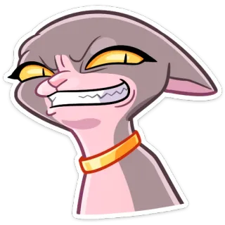 😈 고양이, 스티커, 만화, 동물, 표정, 웃긴 telegram sticker