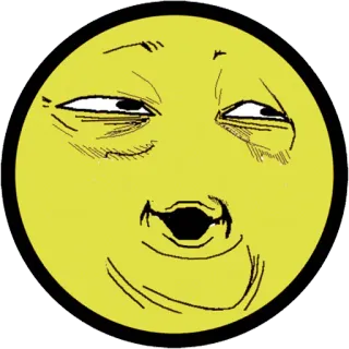 😬 Mème, Visage, Sourire narquois, Émoji, Réaction telegram sticker