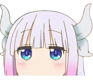 👀 Kanna Kamui Miss Kobayashi's Dragon Maid Anime, Kanna, Drago, Kawaii telegram sticker