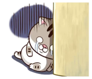 😿 Katze, traurig, weinend, verärgert, Cartoon, Aufkleber, Emoji whatsapp sticker