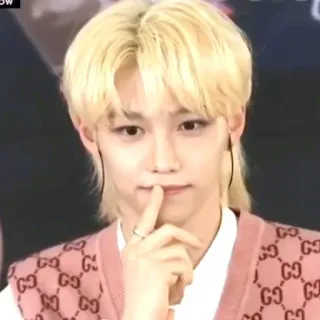🤔 Felix K-pop, piosenkarz, portret, męski, idol, azjatycki telegram sticker