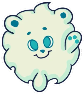 🤗 cartoon bear, cute sticker, animal, illustration telegram sticker