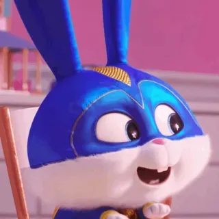 ❄ Snowball The Secret Life of Pets animated, bunny, rabbit, cute, funny, character telegram sticker