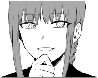 😏 Makima Chainsaw Man anime, manga, chainsaw man, makima, smug, character telegram sticker