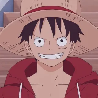 🤢 Monkey D. Luffy One Piece Anime, Monkey D. Luffy, One Piece, Chapeau de paille, Dessin animé, Manga telegram sticker
