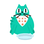 🍽 고양이, 동물, 스티커, 애완동물, 귀여운 whatsapp sticker
