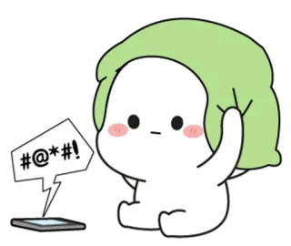 💭 #@*#! cartoon, offensive, censored, sticker, angry, expression telegram sticker