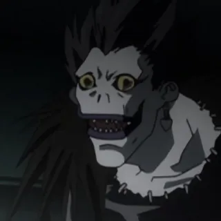 😍 Ryuk Death Note Anime, Personaje, Ryuk, Death Note, Shinigami, Monstruo telegram sticker
