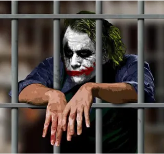 😶 Joker The Dark Knight ジョーカー, 悪役, DCコミックス, ヒース・レジャー, 犯罪, 犯罪者 telegram sticker