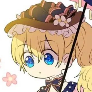 👑 animé, mignon, fille, dessin animé, chibi telegram sticker