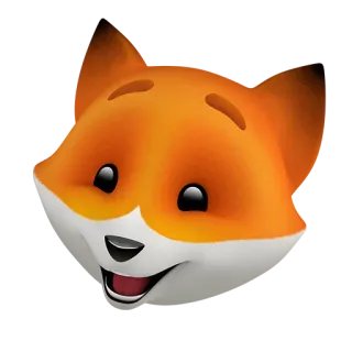 😏 zorro, animal, dibujos animados, mamífero, lindo whatsapp sticker