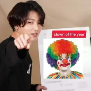 🥊 clown of the year clown, humor, joke, funny, entertainment, meme telegram sticker