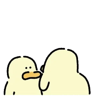 💬 anatra, animale, cartone animato, carino telegram sticker