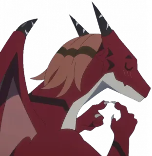 🥺 dragon, red, monster, animal, cute telegram sticker