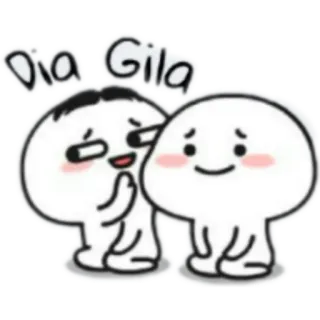 🙊 Dia Gila cartoon, cute, funny, expressions, malay telegram sticker