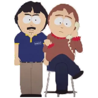 ⛏ Randy Marsh South Park cartoon, comedy, animation, satire, adult humor, television telegram sticker