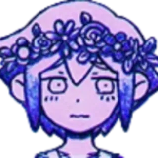 😒 Basil Omori โหระพา, ดอกไม้, น่ารัก, Omori, อนิเมะ telegram sticker