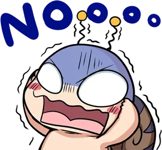 🐌 No... Anime, Kartun, Ekspresi, Terkejut, Khawatir whatsapp sticker