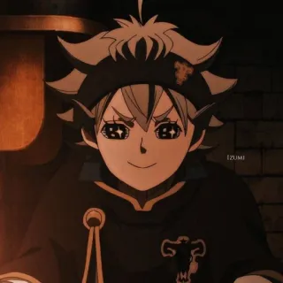 🤩 Asta Black Clover Anime, Mangá, Black Clover, Asta, sorrindo, Fantasia telegram sticker