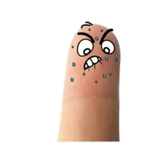 ✍️ finger, cartoon, angry, sweat, irritated whatsapp sticker